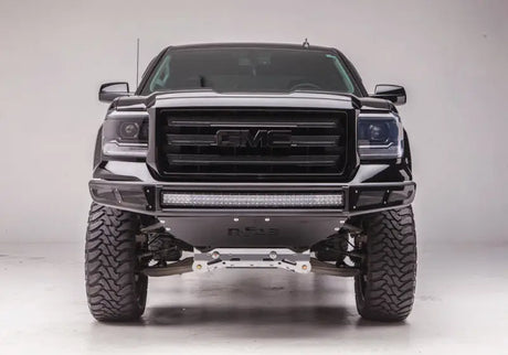 N-Fab M-RDS Front Bumper 15-17 Chevy Colorado - Tex. Black w/Silver Skid Plate - Truck & Automotive