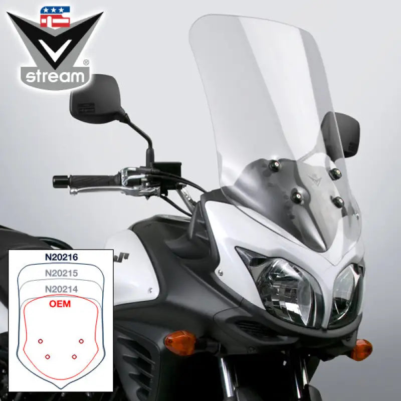 N20216 Vstream Touring Windscreen Clear 