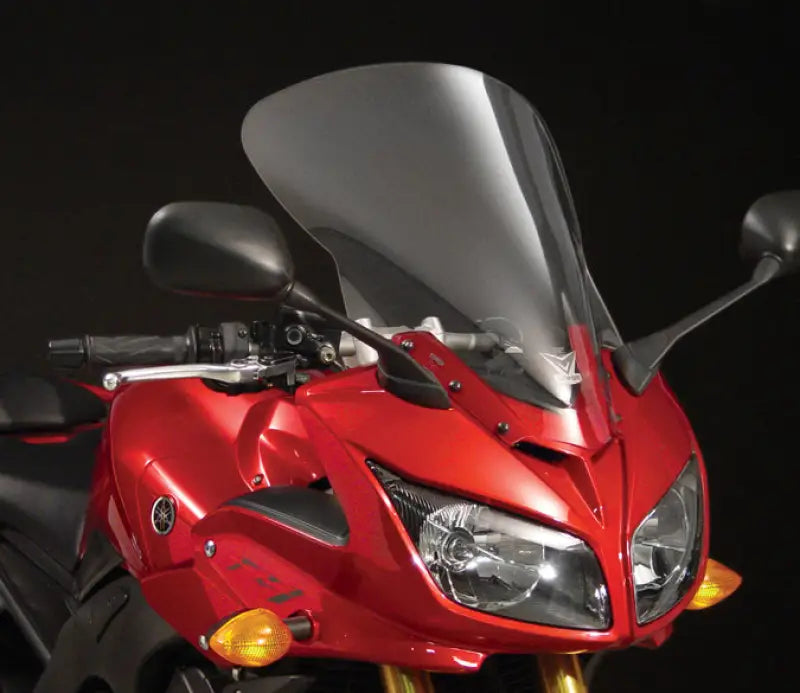 Red motorcycle with smoked windscreen on N20303 Vstream replacement screen for Vstream replacement