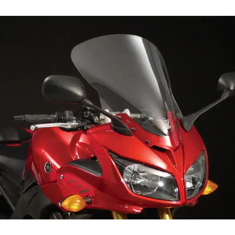 Red motorcycle with smoked windscreen on N20303 Vstream replacement screen for Vstream replacement