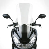 Black scooter with N50003 Vstream Windscreen Fairing Mount and clear windscreen