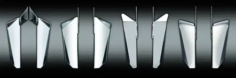 N76605 National Cycle Switchblade Chrome Lowers Chrome Hardware 