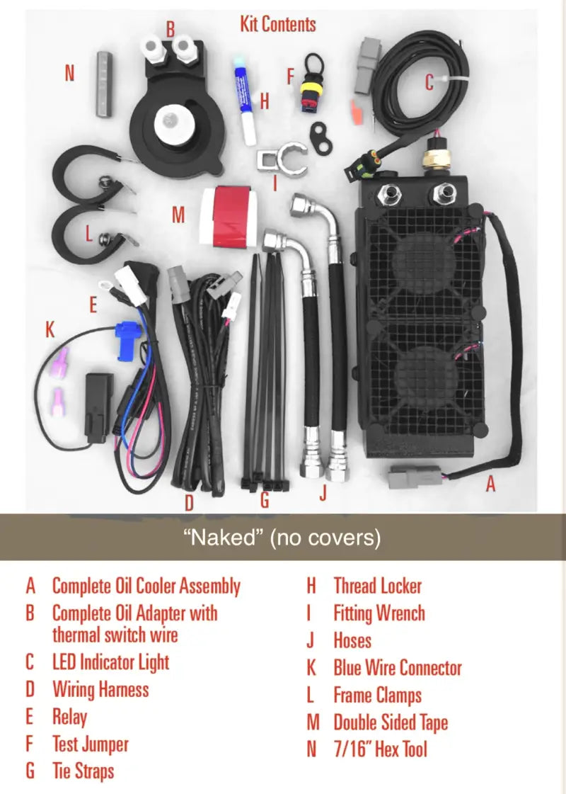 ULTRACOOL Naked Oil Cooler M8 Touring `17 23 Blk