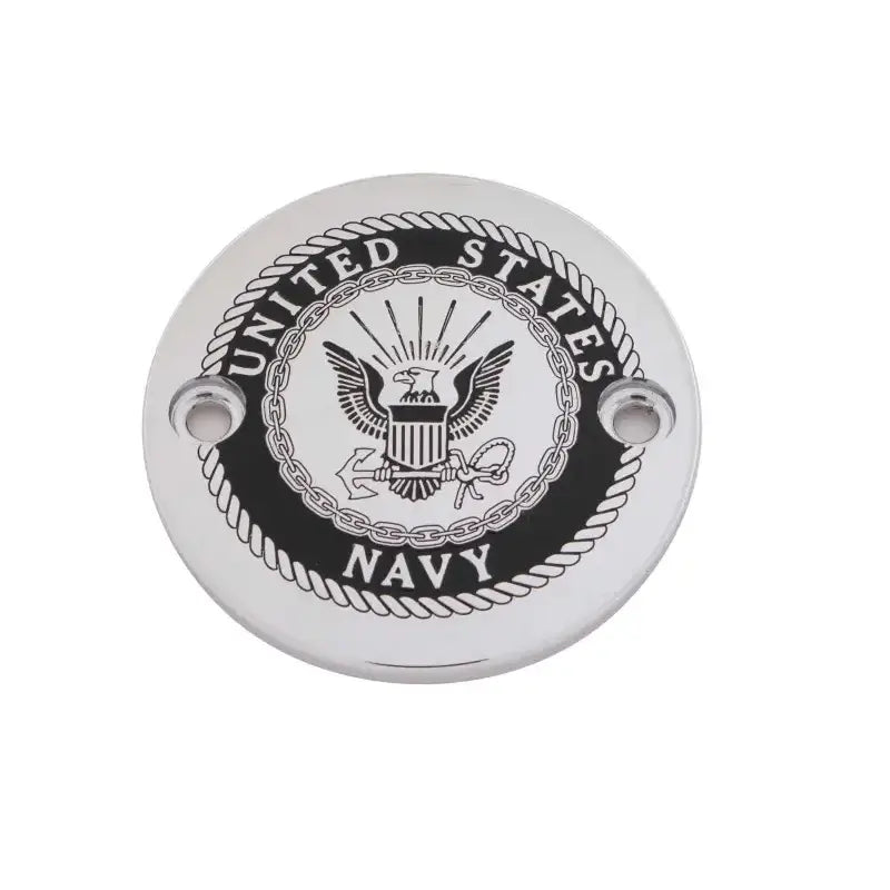 CUSTOM ENGRAVING NAV15-63 M8 Timer Cover Navy Chrome