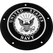 CUSTOM ENGRAVING NAV16-46BG 7 M8 Flt/Flh Derby Cover Navy Black