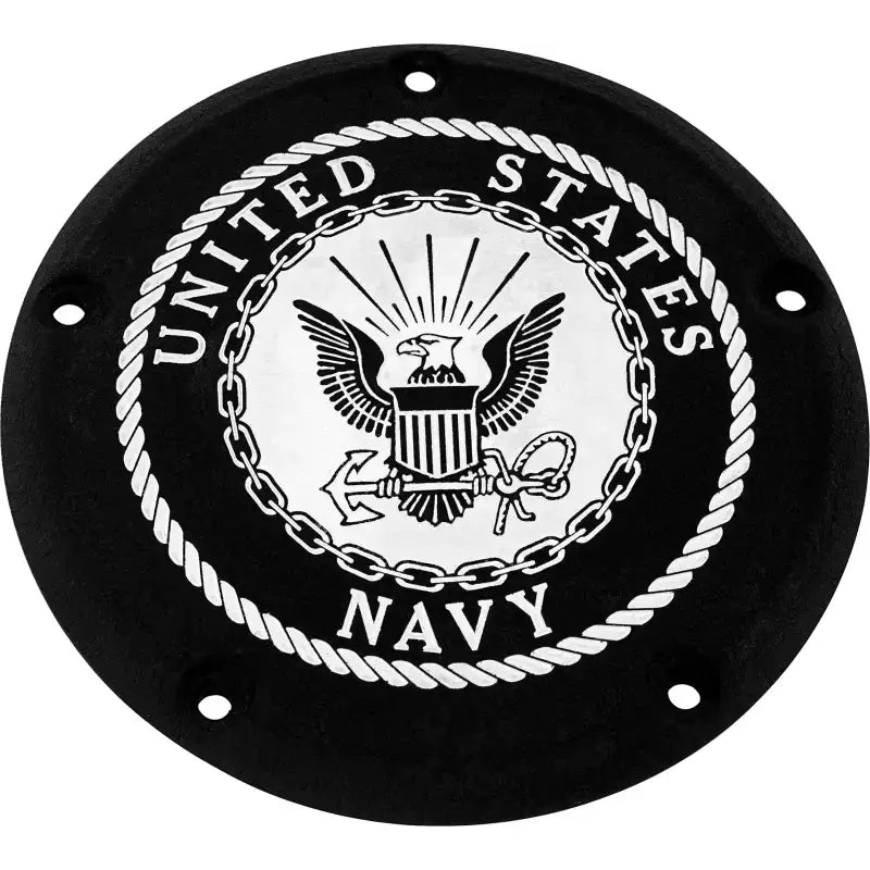 CUSTOM ENGRAVING NAV16-46BG 7 M8 Flt/Flh Derby Cover Navy Black