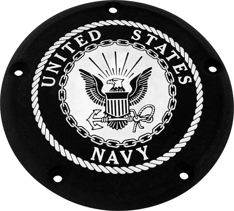 CUSTOM ENGRAVING NAV16-67BG 6 M8 Softail Derby Cover Navy Black