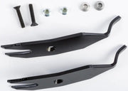 Black metal lawnmower blades with mounting hardware for NAVA-9975 Navigator Ski Protector