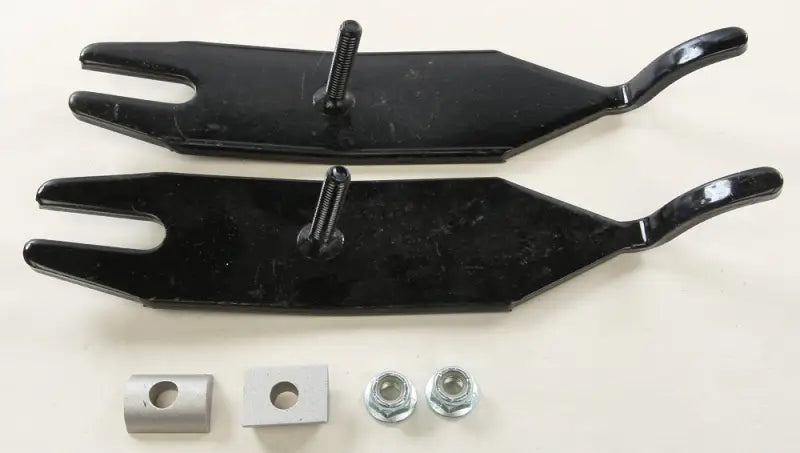 Black metal fork-shaped brackets with bolts for NAVS-9500 Navigator Ski Protector