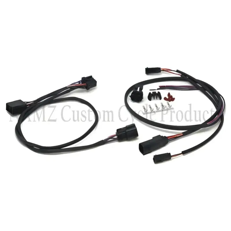 Black electrical wiring harness with connectors for NCTP-WK14-SM Namz Custom Cycle light bar