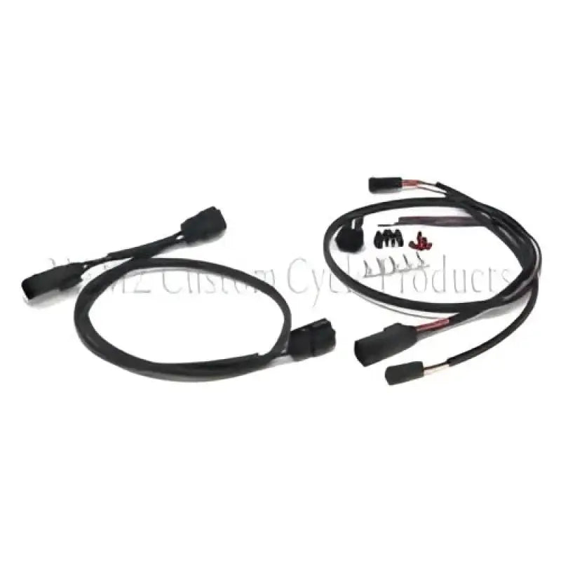 Black electrical wiring harnesses for light bar and marker lights by Namz Custom Cycle