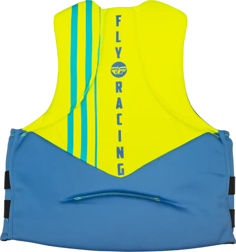 Yellow and blue neoprene flotation vest for powersports and RV parts & accessories