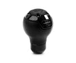 MOMO NERBK1 Momo Nero Shift Knob - Tall Black Leather, Black Chrome Insert
