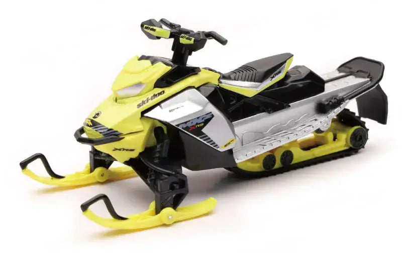 Yellow and black snowmobile toy from New Ray Toys Can-AM MXZ X-RS series