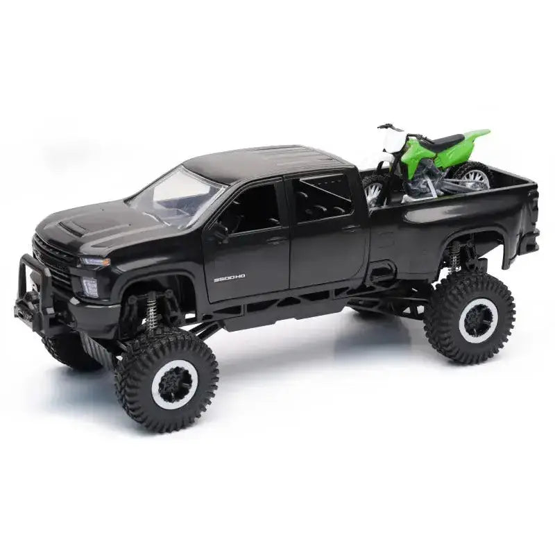 New Ray Toys Chevy Off Road Pickup with Dirt Bike/ Scale - 1:20 - Apparel