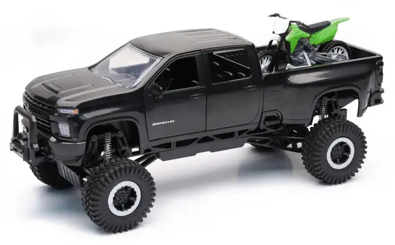 New Ray Toys Chevy Off Road Pickup with Dirt Bike/ Scale - 1:20 - Apparel