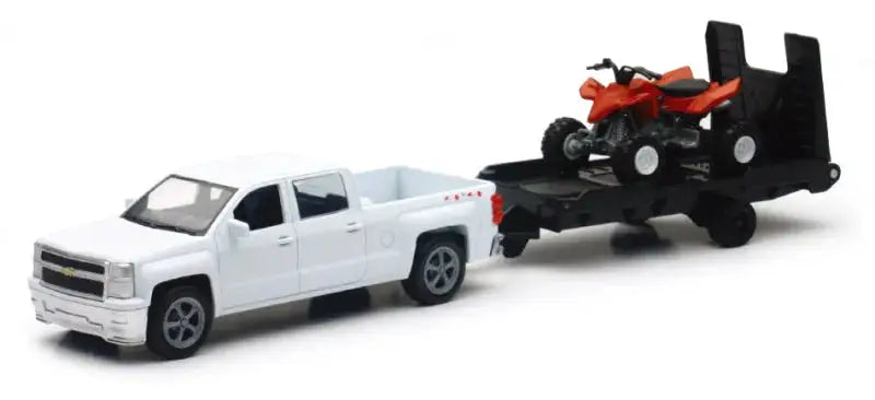 New Ray Toys Chevy Silverado Pickup with ATV/ Scale - 1:43 - Apparel