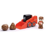 New Ray Toys SS-33083 New Ray Toys Kubota My Lil Orange SSV with Figurine and Boulders/ Scale - 1:18