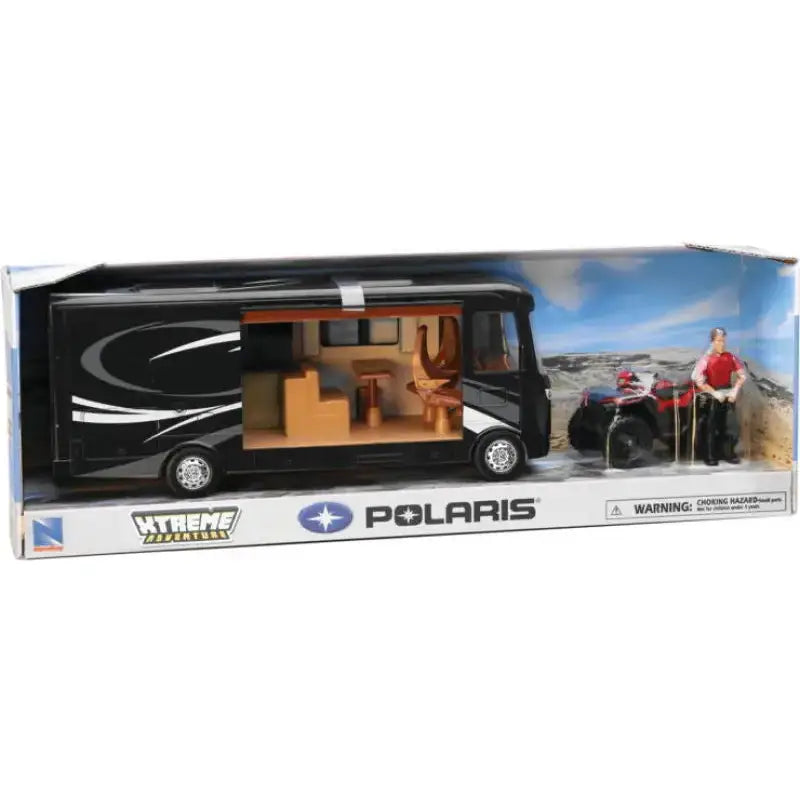 New Ray Toys Polaris Sportsman with RV Van and Figurine - New Ray Toys
