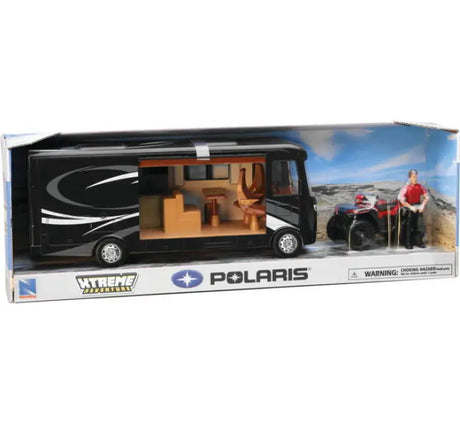 New Ray Toys Polaris Sportsman with RV Van and Figurine - New Ray Toys