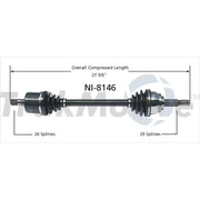 NI-8146 Trakmotive New Cv Axle - Shaft