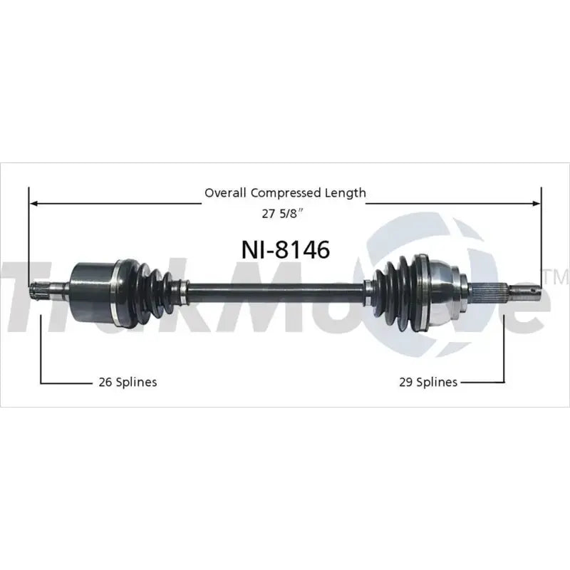 NI-8146 Trakmotive New Cv Axle - Shaft