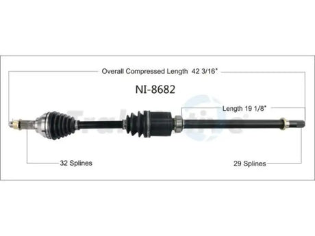 NI-8682 Trakmotive Cv Axle Shaft - CV
