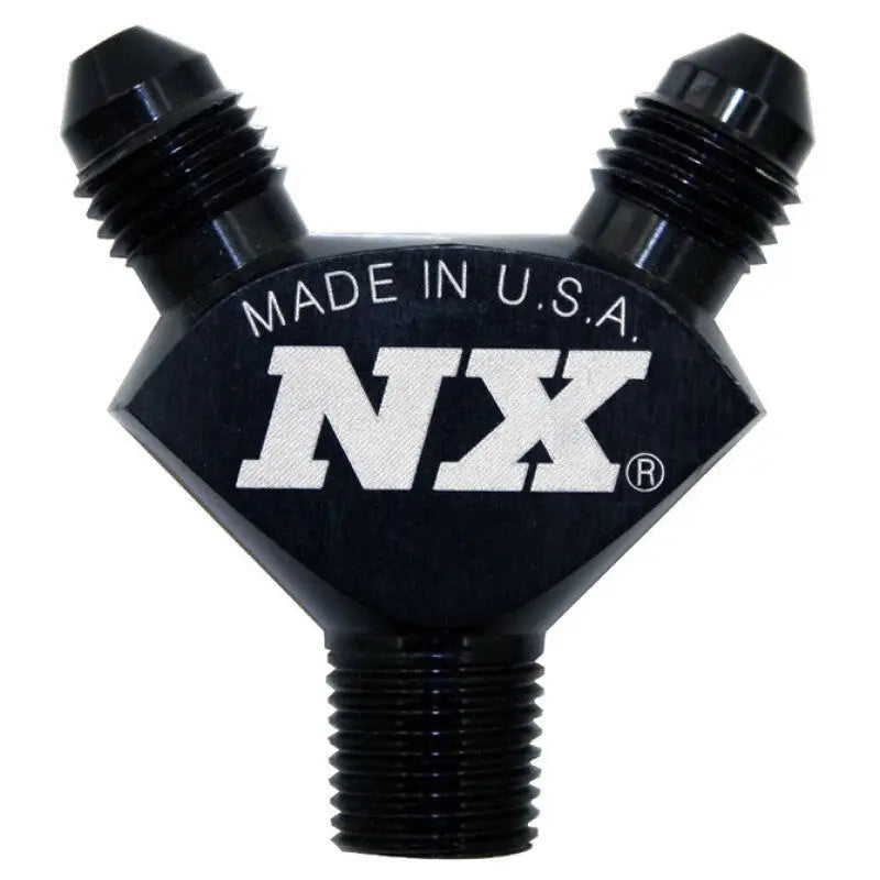 Nitrous Express 16378 Nitrous Express 1/8NPT x 3AN x 3AN Billet Pure-Flo Y Fitting - Black