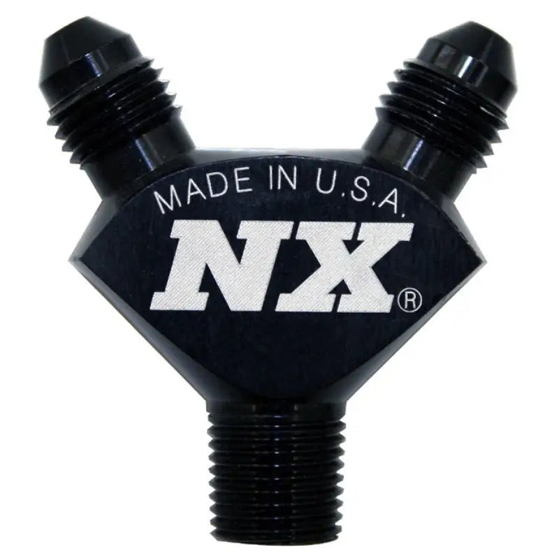 Nitrous Express 16378 Nitrous Express 1/8NPT x 3AN x 3AN Billet Pure-Flo Y Fitting - Black