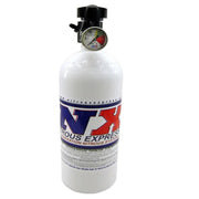 White Nitrous Express 15lb Bottle with Pressure Gauge for Nitro Racing Performance