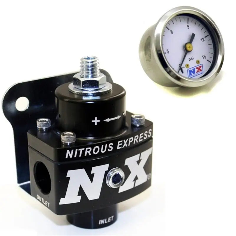 Nitrous Express Fuel Pressure Regulator Non Bypass w/Fuel Gauge - Truck & Automotive