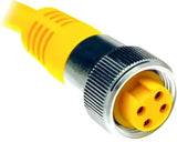 Yellow four-pin circular connector on NM4P-01 Maretron Mini Power Cord 1M for mini power