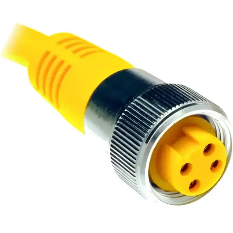 Yellow four-pin circular connector on NM4P-01 Maretron Mini Power Cord 1M for mini power