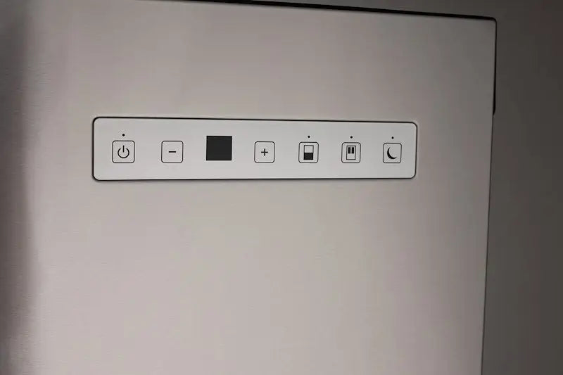 Control panel of the N15DCIMSS Norcold Refrigerator Dual Compartment 3 Door Refrigerator With Freeze for easy operation.