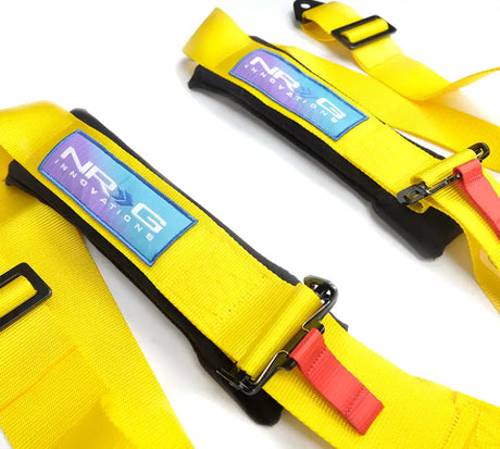 NRG 5PT 3in. Seat Belt Harness / Cam Lock - Yellow - Truck & Automotive