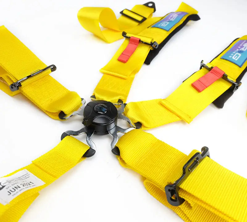 NRG 5PT 3in. Seat Belt Harness / Cam Lock - Yellow - Truck & Automotive