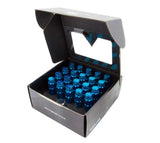 NRG NRG 700 Series M12 X 1.25 Steel Lug Nut w/Dust Cap Cover Set 21 Pc w/Locks & Lock Socket - Blue