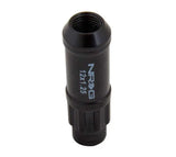 NRG 700 Series M12 X 1.25 Steel Lug Nut w/Dust Cap Cover Set 21 Pc w/Locks & Lock Socket - Black 