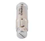 NRG 700 Series M12 X 1.25 Steel Lug Nut w/Dust Cap Cover Set 21 Pc w/Locks & Lock Socket - Silver 