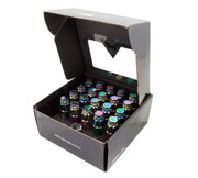 NRG NRG 700 Series M12 X 1.5 Steel Lug Nut w/Dust Cap Cover Set 21 Pc w/Locks & Lock Socket - Neochrome