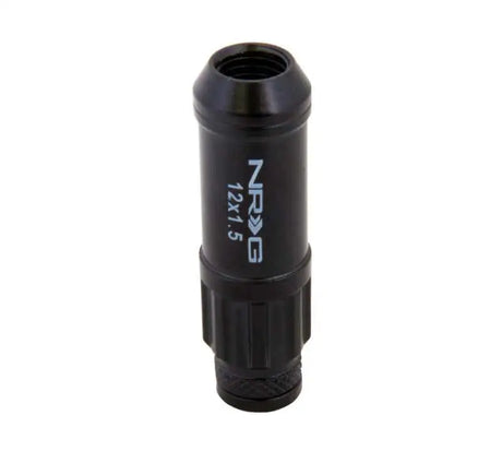 NRG 700 Series M12 X 1.5 Steel Lug Nut w/Dust Cap Cover Set 21 Pc w/Locks & Lock Socket - Black 