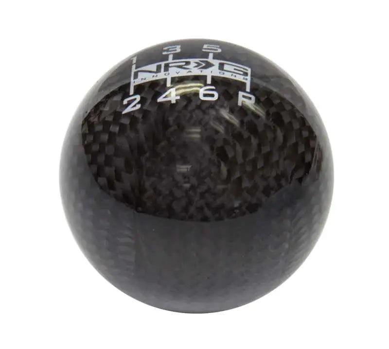 NRG Ball Style Shift Knob - Heavy Weight 480G / 1.1Lbs. - Black Carbon Fiber (6 Speed) 