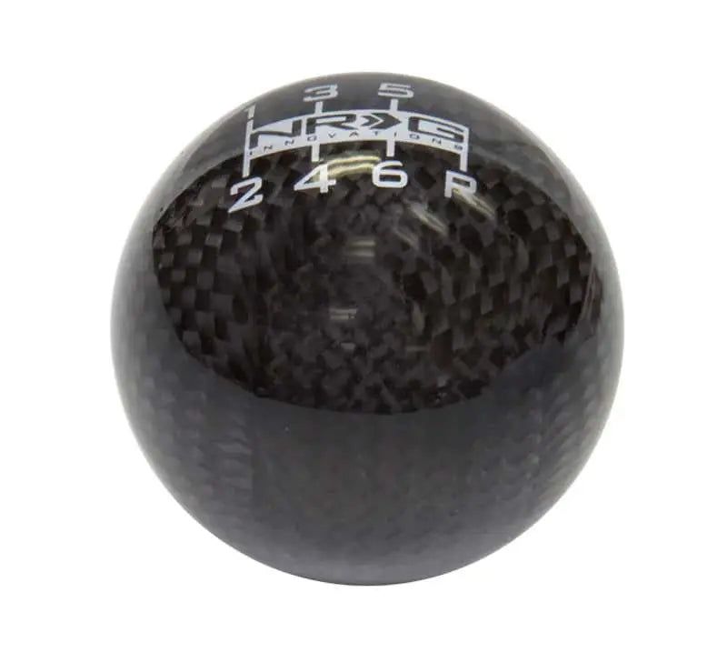 NRG NRG Ball Style Shift Knob - Heavy Weight 480G / 1.1Lbs. - Black Carbon Fiber (6 Speed)