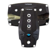 NRG NRG Brushed Aluminum Sport Pedal A/T - Black w/Black Rubber Inserts