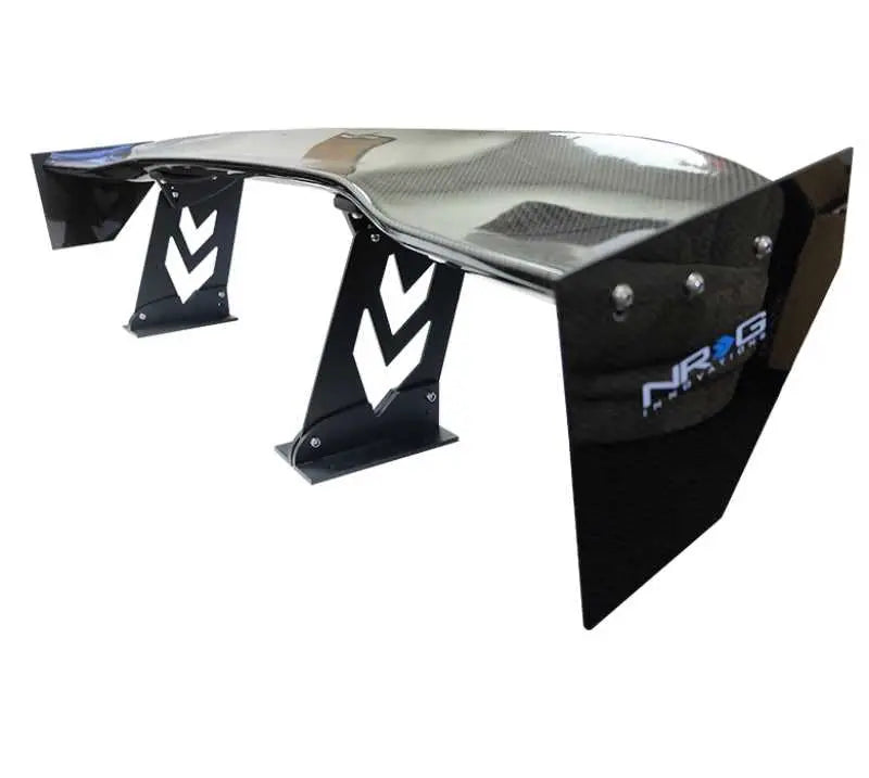 NRG Carbon Fiber Spoiler - Universal (59in.) NRG Logo Large End Plates 