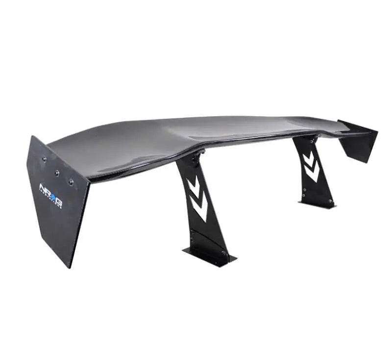NRG Carbon Fiber Spoiler - Universal (69in.) w/NRG Logo / Stand Cut Out / Large Side Plate 