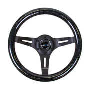 NRG NRG Classic Wood Grain Steering Wheel (310mm) Black Sparkle w/Blk 3-Spoke Center