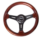 NRG NRG Classic Wood Grain Steering Wheel (330mm) Wood Grain w/Matte Black 3-Spoke Center