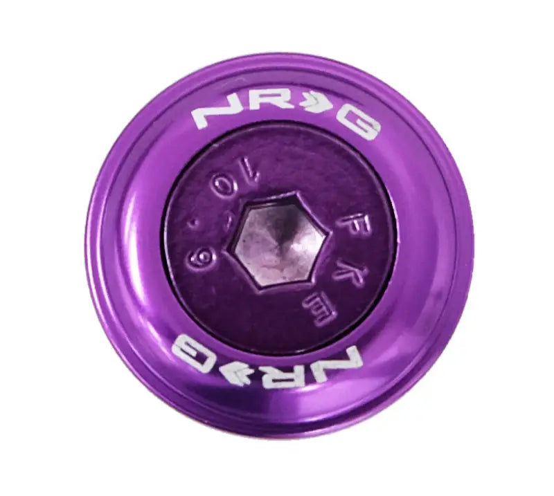 Purple metal nrg fender washer with hex center for fender washer kit set of 10