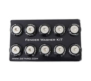 NRG NRG Fender Washer Kit w/Rivets For Plastic (Black) - Set of 10